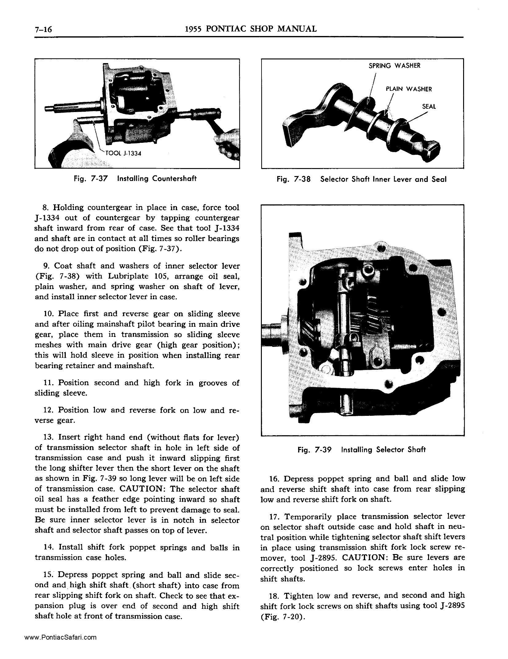 1955 Pontiac Shop Manual- Transmission and Gearshift Control Page 17 of 21